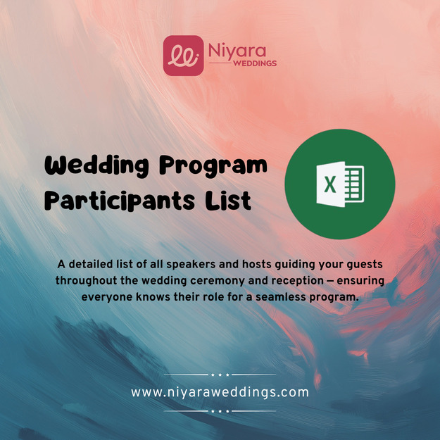 Wedding Program Participants List